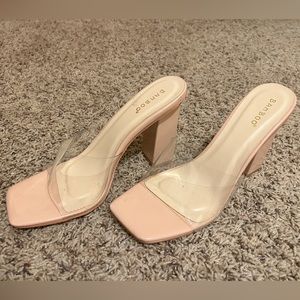 Bamboo clear heels